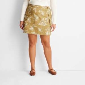 Women's Cargo Mini Skirt - Future Collective Khaki - 1 of 3