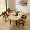 HOMLUX Faux Leather Upholstered Poplar Desk Chair with 360-degree Swivel Base and High Backrest For Home Office，Kitchen，Small spaces - 4 of 4