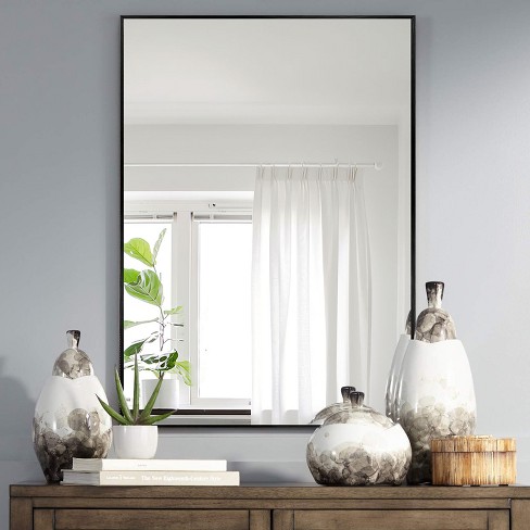 Dovelina Rectangular Wall Mirror Metal Framed Decorative Wall Mirror ...