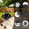 Winado Portable Charcoal Grill in Black with Wheels and Storage Holder - 3 of 4