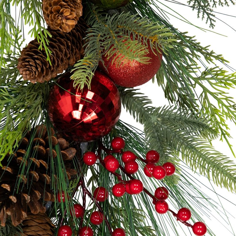 Northlight Real Touch™ Berries, Pinecones and Ornaments Artificial Christmas Wreath - 36" - Unlit, 5 of 10