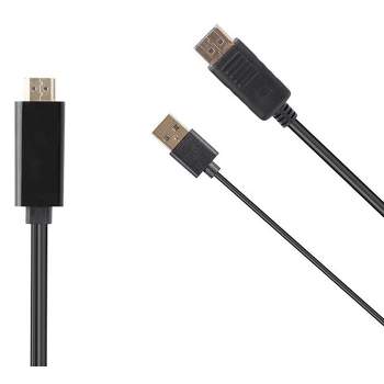 Monoprice HDMI to DisplayPort 1.2a Cable - 6 Feet | 4K@60Hz, For Blu-ray Disc Player / Video Game Console / Apple TV / Laptop Computer and More