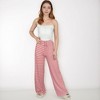Anna-Kaci Lounge Women's Striped Drawstring Lounge Pants with Wide Leg and Soft Stretch Fabric - 2 of 4