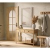 Elegant Lighting Rectangle Cornhusk Mirror 30x42 in Linen White - 3 of 4