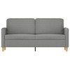 vidaXL Dark Gray Fabric Sofa – Modern, Stylish 2-Seater Sofa with Sturdy Plywood-Metal Frame, Thickly Padded Seat, Armrests and Back Pillow - 2 of 4