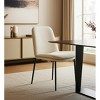 HomeRoots Cream and Black Upholstered Boucle And Metal Dining Side Chair - 2 of 4