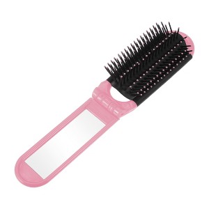 Unique Bargains Foldable Mirror Hair Brush 1 Pc - 1 of 4