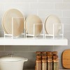 LunaLulinlk 3 Piece Plate Organizer for Kitchen Cabinet, Shelf, 2 Sizes for Pots, Pans, Cutting Boards (White) - 4 of 4