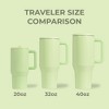 HydroJug Traveler - Water Bottle with Handle & Flip Straw - Leak Resistant Tumbler, Insulated, Stainless Steel & Rubber Base - 4 of 4