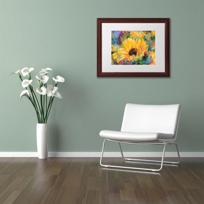 Botanical Mixed Media Brown Framed Canvas Art