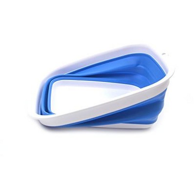 SAMMART Medium Gray Collapsible Plastic Dish Tub