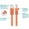 Monoprice Cat6A Ethernet Patch Cable - 7 Feet - Orange | Network Internet Cord - RJ45, 550Mhz, STP, Pure Bare Copper Wire, 10G, 26AWG - 3 of 4