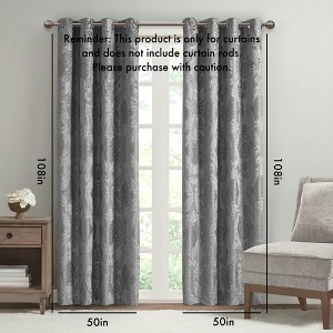 MAYEERTY Only 1 Pc Panel Polyoni Pintuck Curtain Panel - 1 of 4