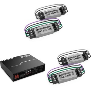 AudioControl D-4.800 High-Power 4 Channel DSP Matrix Amplifier with Accubass with 2 Pairs AudioControl AC-LGD 60 Load generating device - 1 of 4