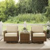 3pc Bradenton Outdoor Steel Swivel Rocking Chairs - Crosley
 - 3 of 4