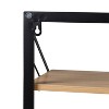 Honey-Can-Do Laundry Shelf + Hamper Combo with Wood Light Oak: Wall Mounted Hanging Clothes Hamper, Collapsible Sorter - 4 of 4