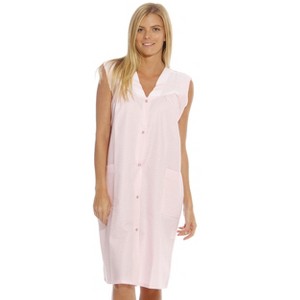 8930-Orange-S Dreamcrest Sleeveless Duster / Housecoat / Women Sleepwear - 1 of 2