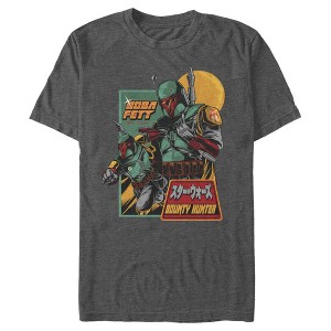 Men's Star Wars Boba Fett Bounty Hunter Katakana T-Shirt - 1 of 4