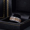 Jewelry Avalanche 8mm Beveled Honeycomb & Rosewood Inlay Tungsten Carbide Mens Wedding Band - 4 of 4