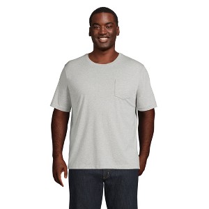 Lands' End Men's Super-T Short Sleeve T-Shirt with Pocket - 1 of 4