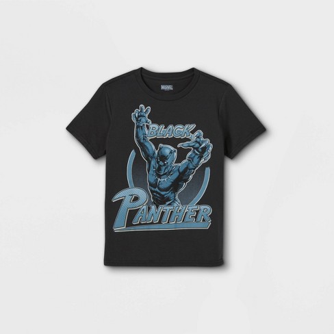 Boys Marvel Black Panther Short Sleeve Graphic T Shirt Black M Target - black panther shirt roblox