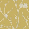 Meiying Saffron Yellow and Silver Floral Trail Paste the Wall Wallpaper - 4 of 4