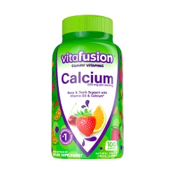 Vitafusion Calcium Dietary Supplement Adult Gummies - Fruit & Cream - 100ct