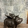 Slickblue Decorative Cast Iron Pig, Flying Figurine, Whimsical Home Accent, Rustic Finish, 6.25"x2.55"x4.75" - 4 of 4