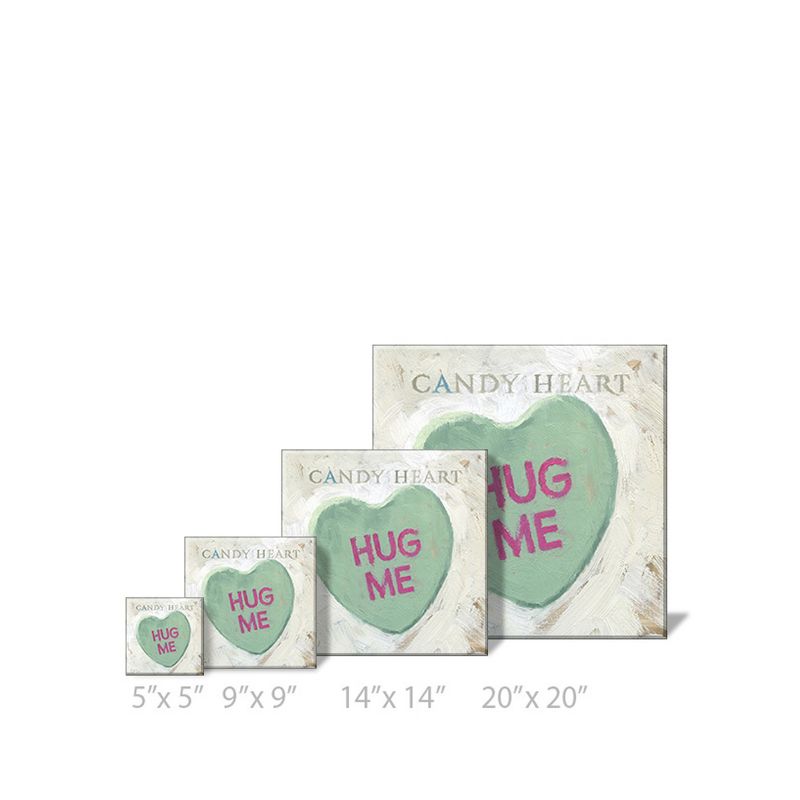Sullivans Darren Gygi Green Candy Heart Canvas, Museum Quality Giclee Print, Gallery Wrapped, Handcrafted in USA, 3 of 4