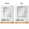 Amanti Art Mirror Makeover Bathroom Mirror Frame Border Kit - Fully Assembled Peel and Stick Frame - Mirror NOT Included - Dove Greywash Narrow Trim - 4 of 4