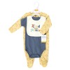 Hudson Baby Cotton Sleep and Play, Bodysuit and Bandana Bib Set, Kind Human - 2 of 4