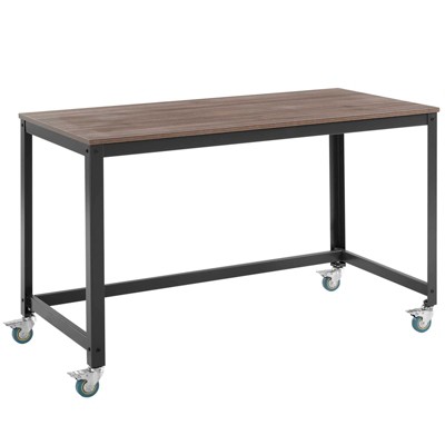 Modway Vivify Computer Office Desk - Gray Walnut