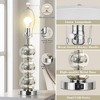 ROTTOGOON Set of 2 Table Lamps for Living Room Glass Triple-Sphere 27" Tall Bedside Desk Nightstand Lamp for Bedroom Living Room, Mercury Silver - 4 of 4