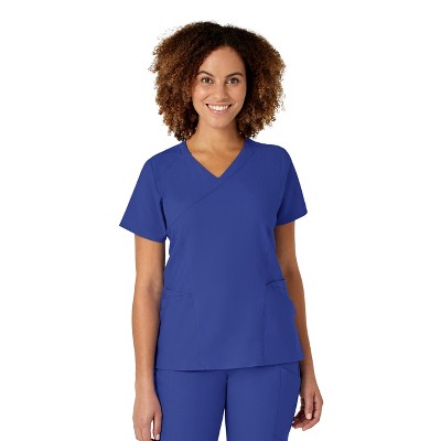 Wink W123 Women's Mock Wrap Scrub Top