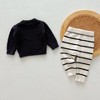 MyKids-USA Cute and Versatile Two-Piece Set: Round Neck Fleece Top and Pants for Baby and Toddlers - 3 of 4