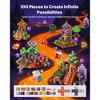 VEVOR Magnetic Blocks, 100 PCS Dark Castle Set, Magnetic Building Cubes for Kids, STEM Montessori Sensory Toys, Multicolored - 3 of 4