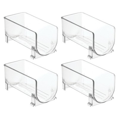 iDesign Stackable Holder for Water or Wine Bottles, Set of 4, Clear, Made in USA