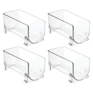 iDesign Stackable Holder for Water or Wine Bottles, Set of 4, Clear, Made in USA - 1 of 4