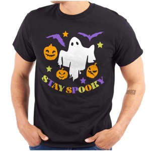Colorful Halloween Ghost Pumpkins Graphic T Shirt Men or Women Brisco Brands - 1 of 4