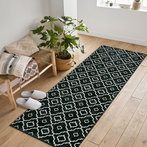 Washable Area Rugs for Living Room Bedroom Decor Modern Trellis Carpet Non Skip Floor Mats Distressed Large Rug for Dining Room Office - 1 of 4