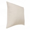 HomeRoots 20" X 20" Cream Linen Zippered Pillow - 4 of 4