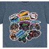 Boys' - Hot Wheels - Monster Truck Stickers Short Sleeve Graphic T-Shirt - 2 of 4