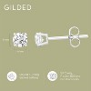 Gilded Lab-Grown Diamond 10KT White Gold & Yellow Gold Stud Earrings for Women, Round Cut, 1/5, 1/4, 1/3, 3/8, 1/2, 3/4, 1 Carat Total Weight - 4 of 4