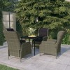 vidaXL Patio Dining Set Outdoor Dining Set Table and Chair Set for Garden - Brown 5 Piece 31.5" Table Length - 2 of 4