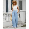 Clearlove Womens Wide Leg Pants High Waisted Casual Palazzo Pants Lightweight Flowy Trousers With Pockets - 4 of 4