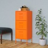 vidaXL Storage Cabinet Steel Medium Adjustable Feet - Orange - 2 of 4