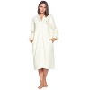 Casual Nights Women's Quilted Long Sleeve Zip Up House Dress Robe - 2 of 4