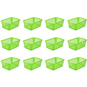 YBM HOME Plastic Perforated Storage Basket Bin Office Drawer, Shelf Desktop CountertopTray Organizer 32-1184, Pack of 12 - 1 of 4