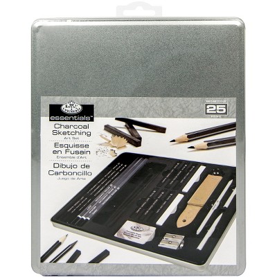 essentials(TM) Medium Charcoal Art Set W/Tin