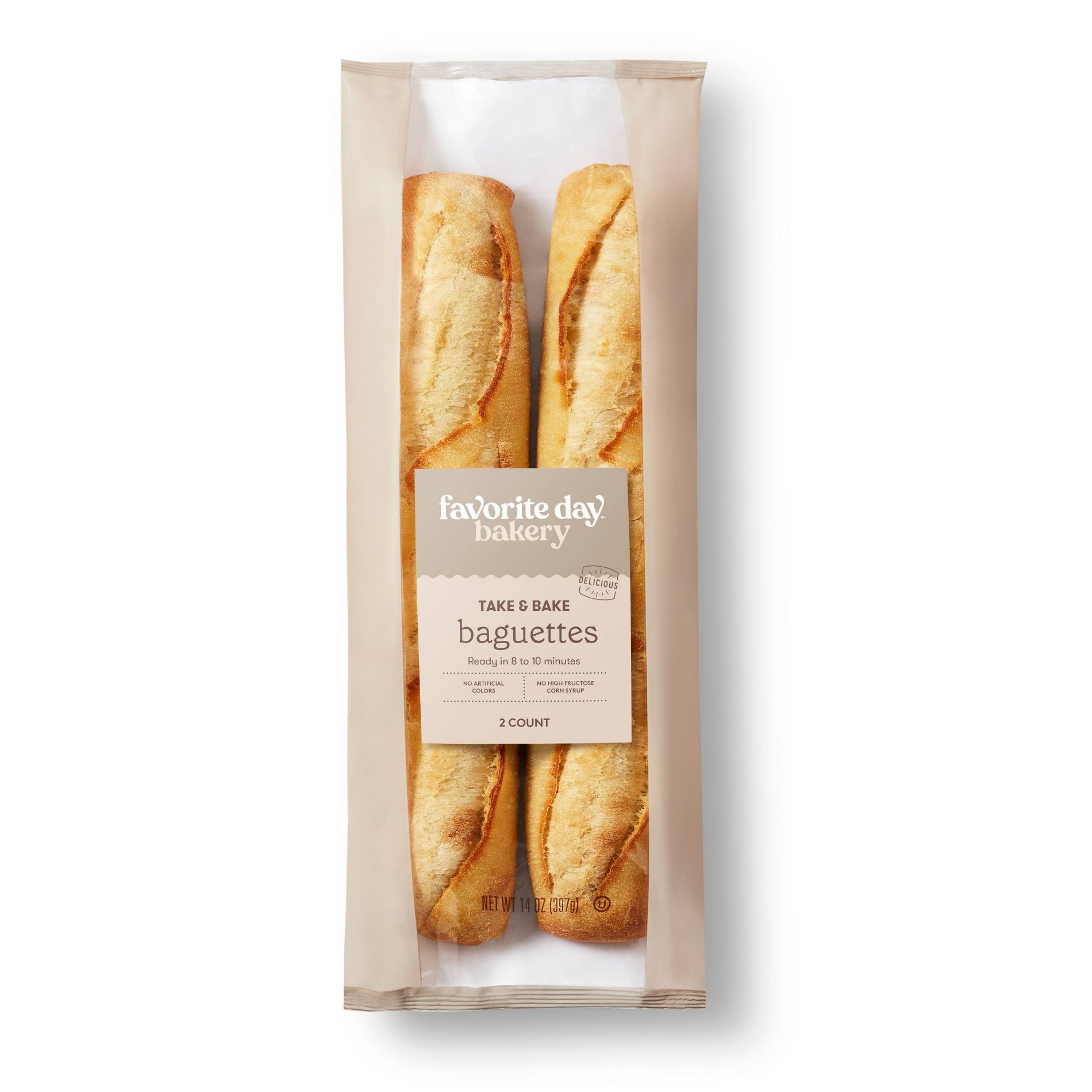 Take And Bake Baguettes - 14oz/2ct - Favorite Day™